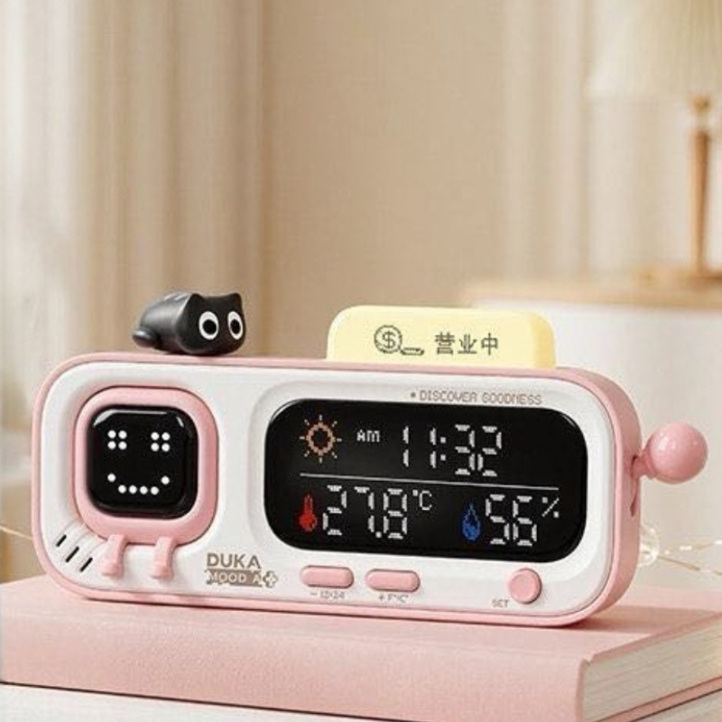 Thermometer Digital - DUKA MOODA Intelligente Desktop-Temperatur- und Luftfeuchtigkeitsuhr