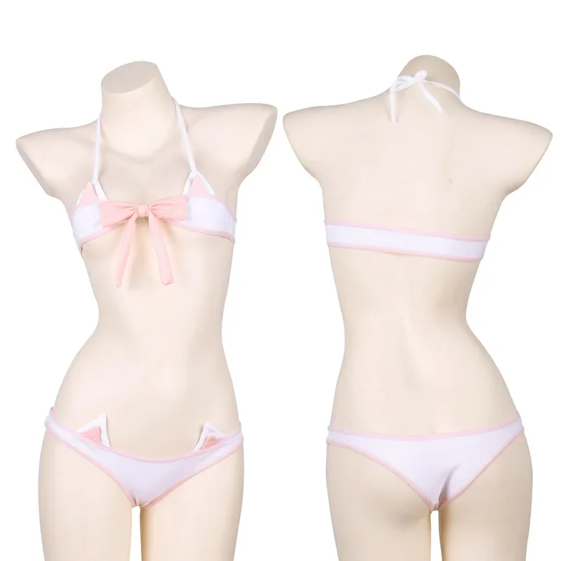 Bandage - Lolita Anime Rosa Schleife Mini-Bikini-Set Bandage-Pyjama