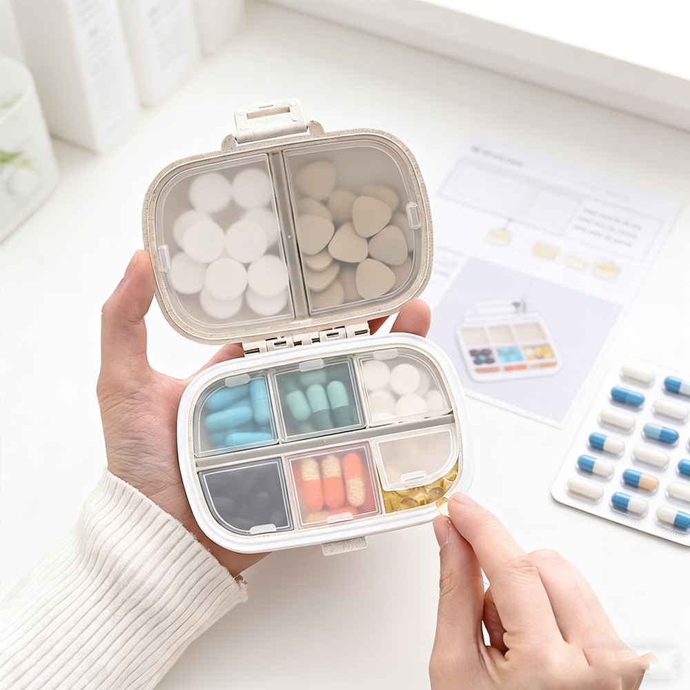 First Aid Kit - Tragbare Medikamentenaufbewahrungsbox Wöchentlicher Pillenorganizer Erste-Hilfe-Set für