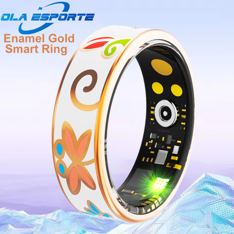 Blood Pressure Monitor - Neue Emaille Handwerkskunst Smart Ring für