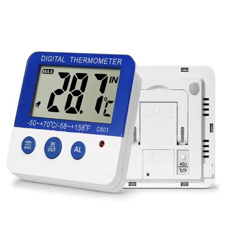 Thermometer Digital - LCD-Display Digitales Kühlschrankthermometer mit Alarm und