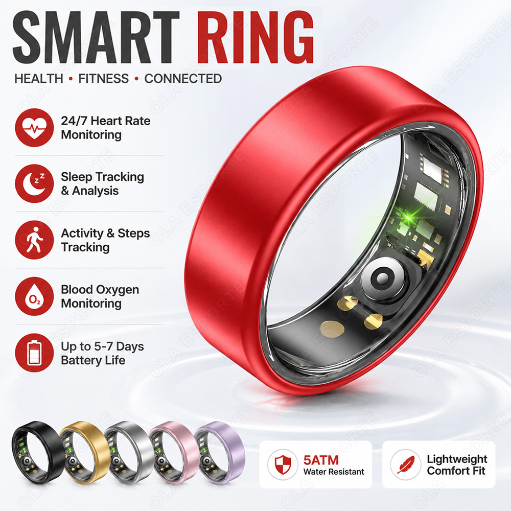 Blood Pressure Monitor - Intelligenter Ring zur Überwachung von Herzfrequenz,