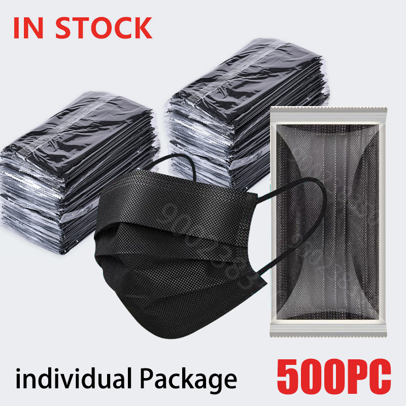Surgical Mask - 50-500 Stück schwarze Einweg-Chirurgische Masken für