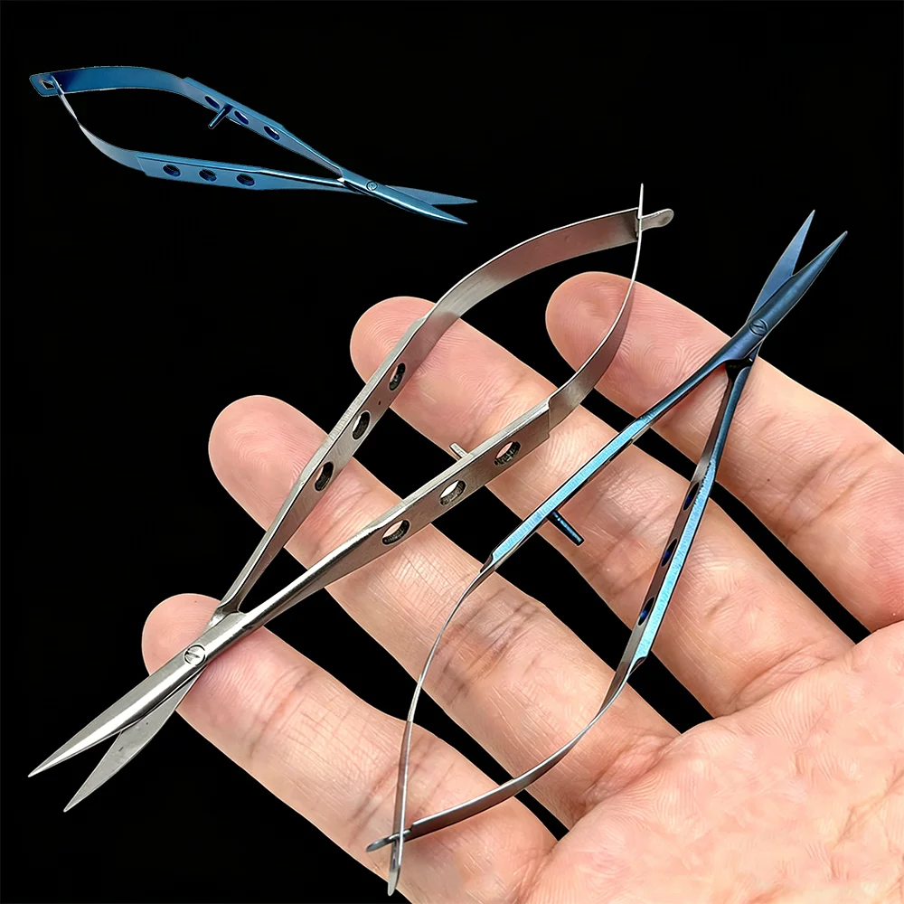 Medical Scissors - 12cm Ophthalmologische Konjunktivalschere mit Gebogener Spitze