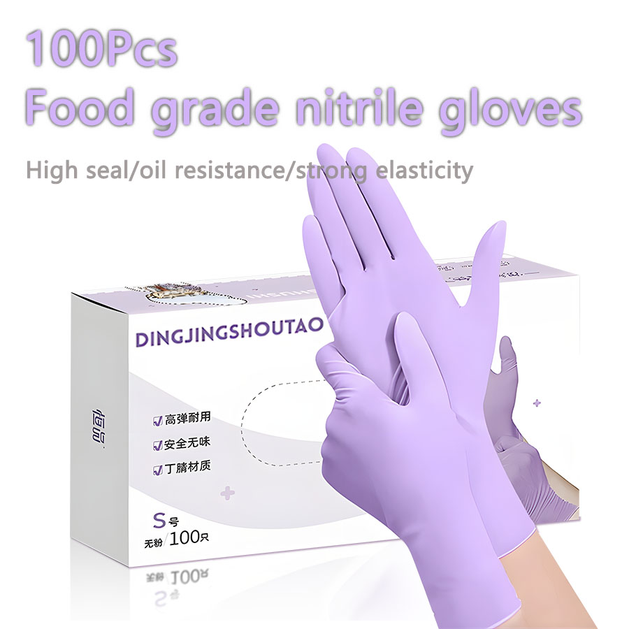 Medical Gloves - 20–300 Stück Nitril-Prüfungshandschuhe, Einweg-Lila-Fliederhandschuh, lebensmittelecht, steril,
