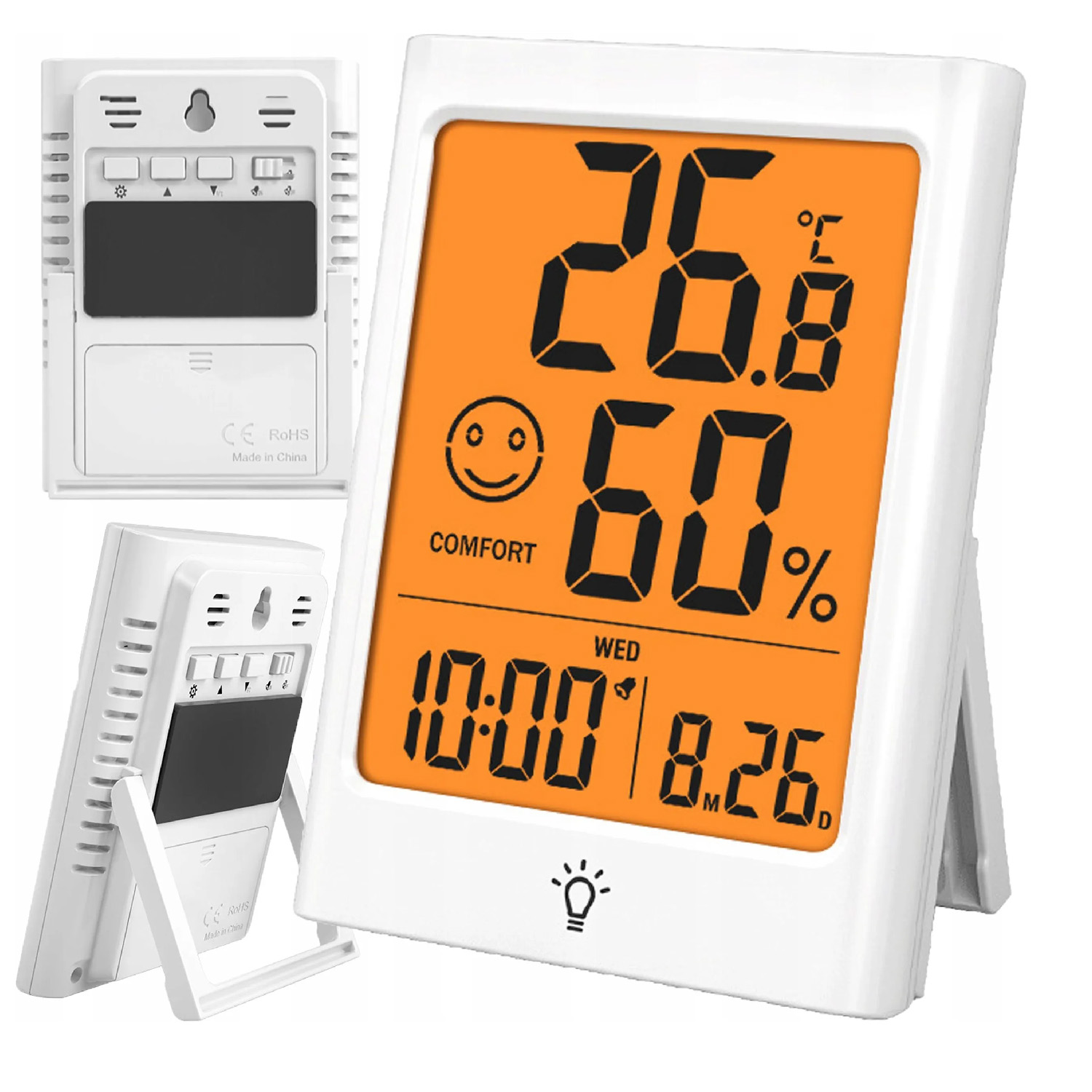 Thermometer Digital - Timloon Digitales Thermometer-Hygrometer, Intelligenter Innenraum-Temperatur- und